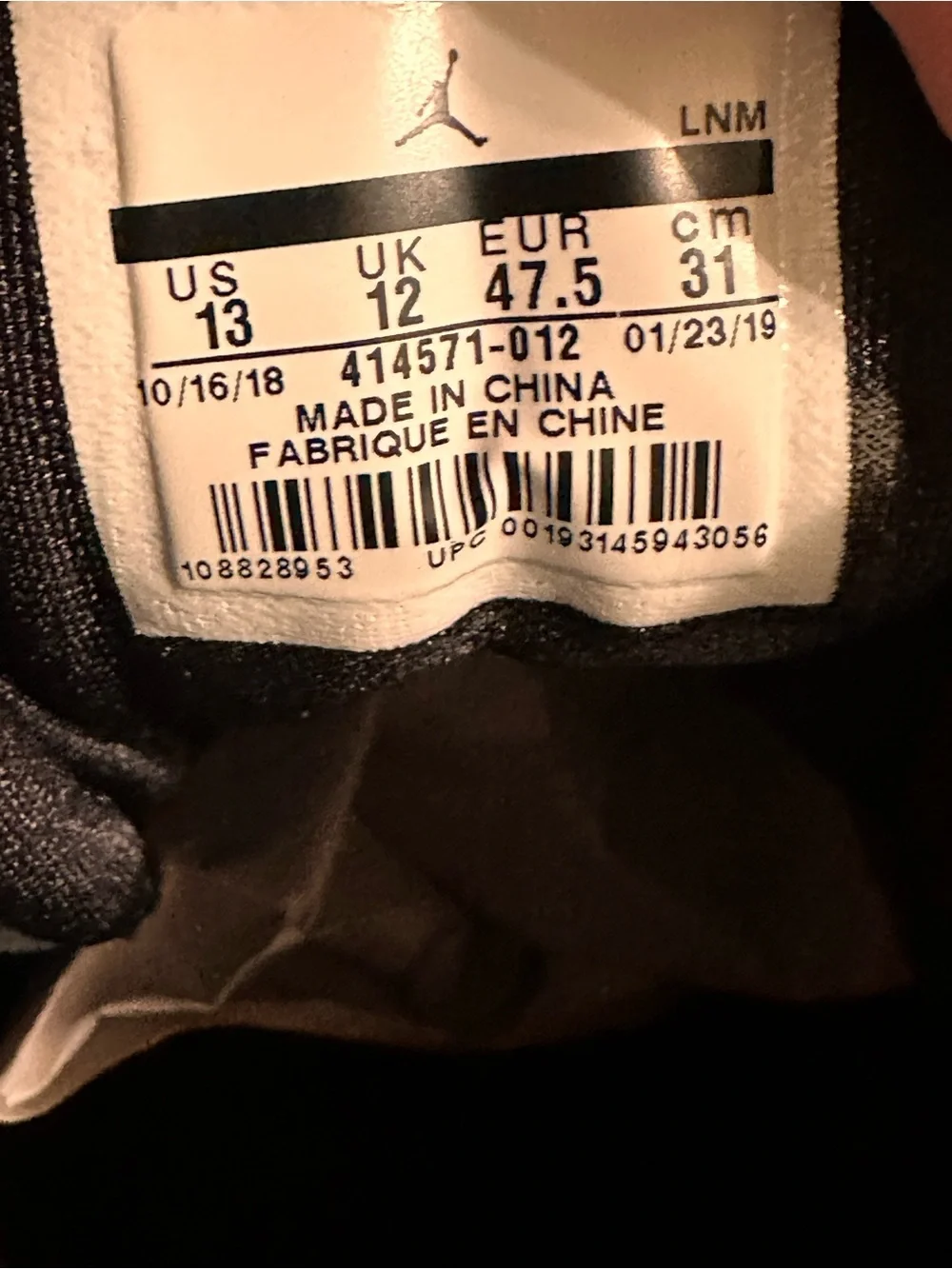 NIKE AIR JORDAN 13 RETRO CAP & GOWN RETRO BLACK LEATHER 414571-012 SIZE 13